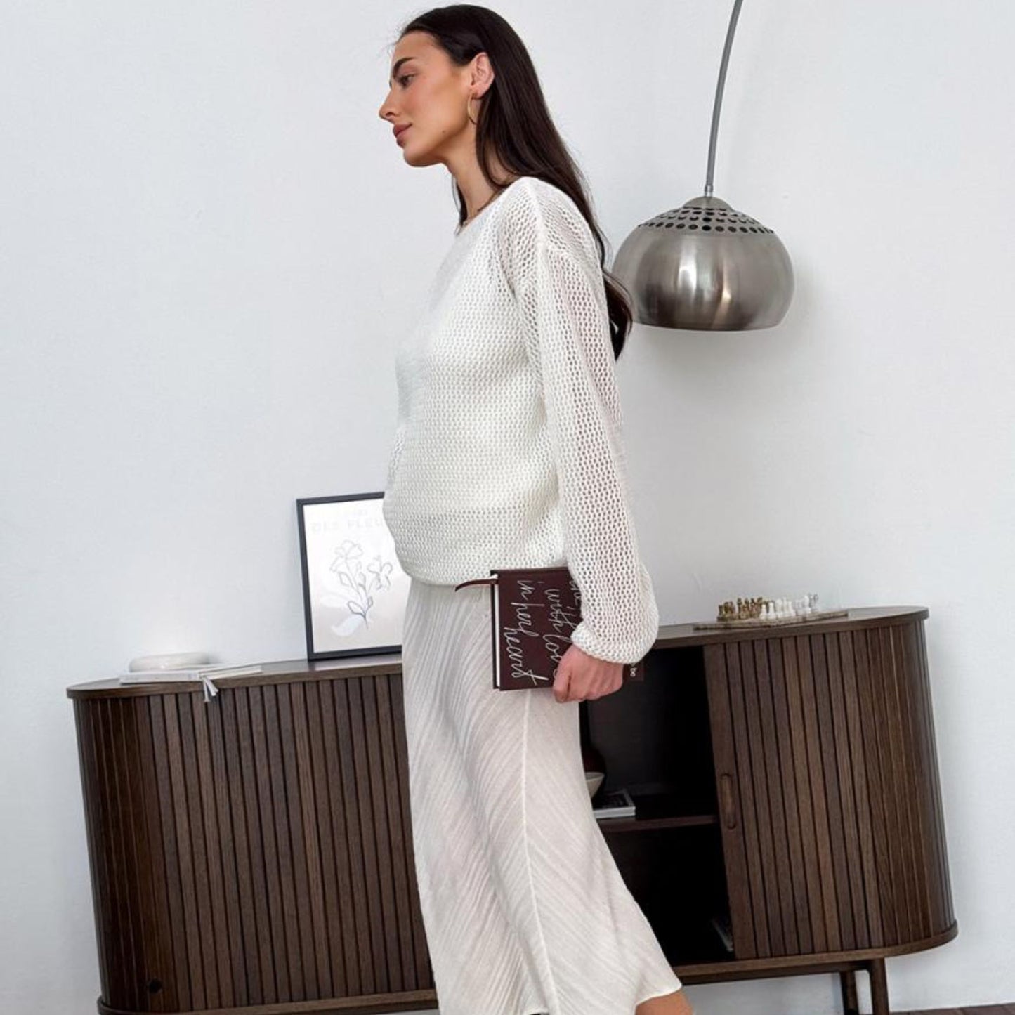 White Knitted Sweater - Soft