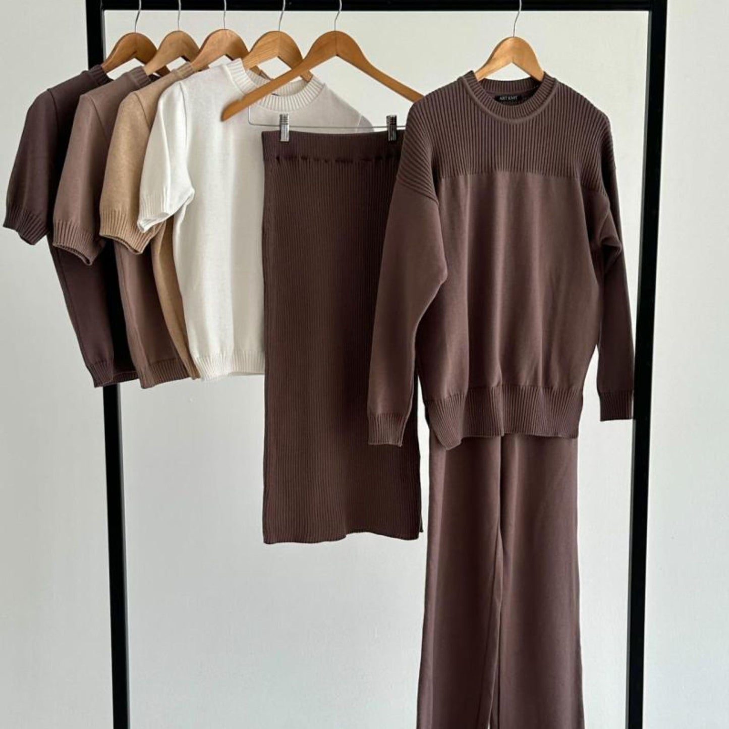 Handmade Beige Knitted T-Shirt