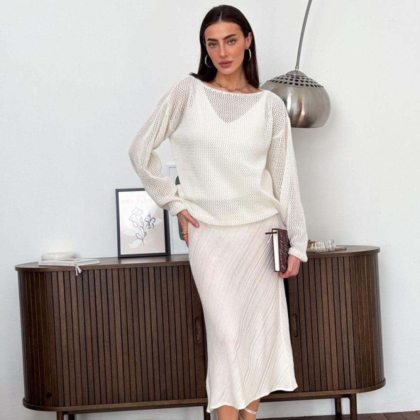 White Knitted Sweater - Soft