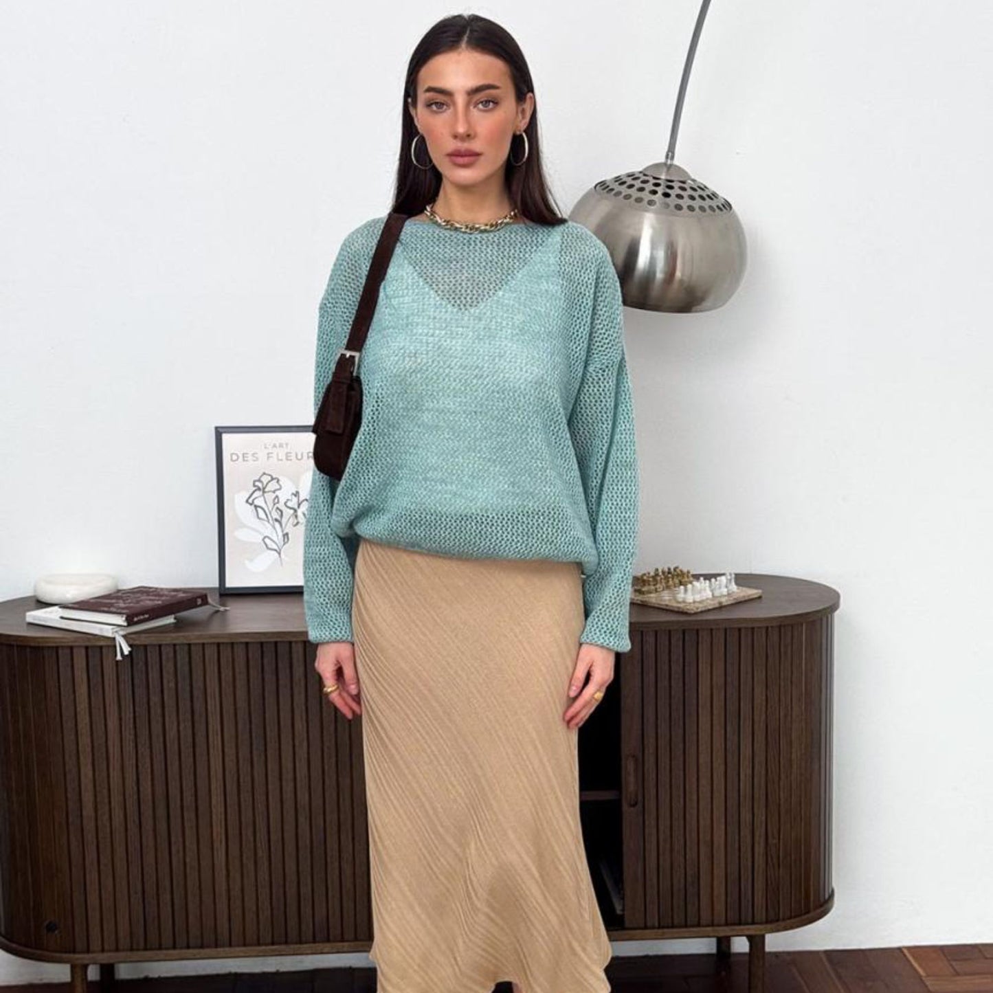 Turquoise Knitted Sweater - Soft