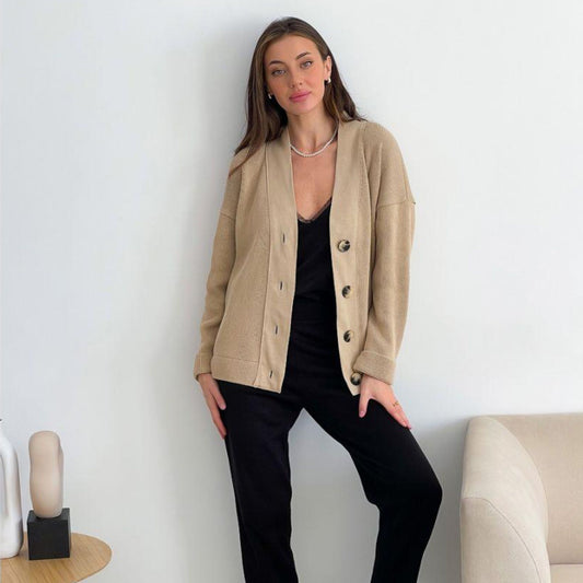 Beige Knitted Cardigan – Vittoria