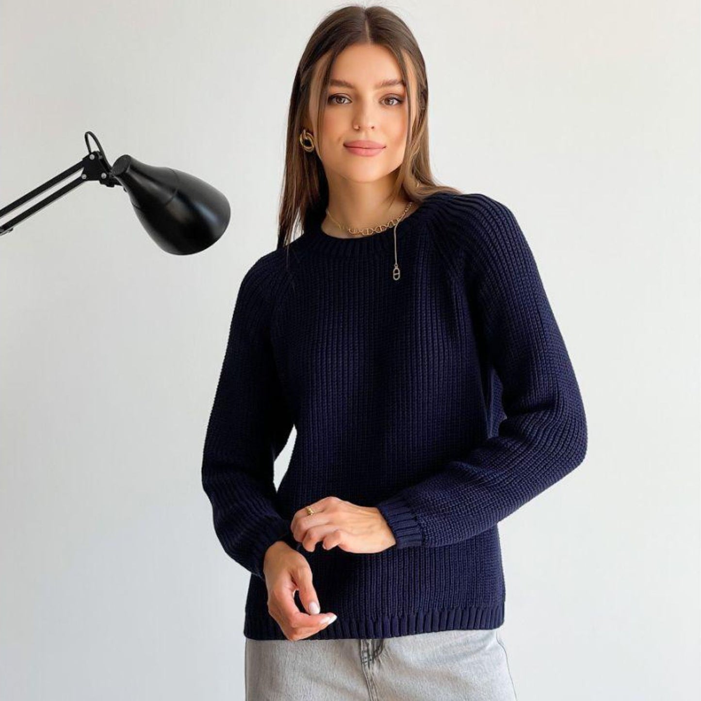 Navy Knitted Sweater