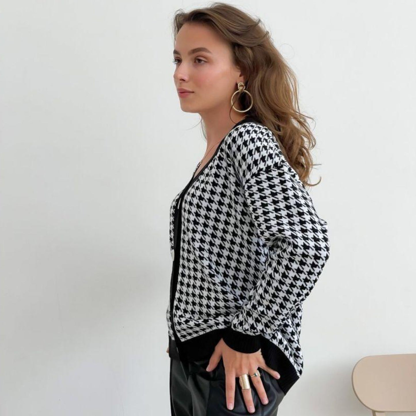 Black Knitted Cardigan - Lapky