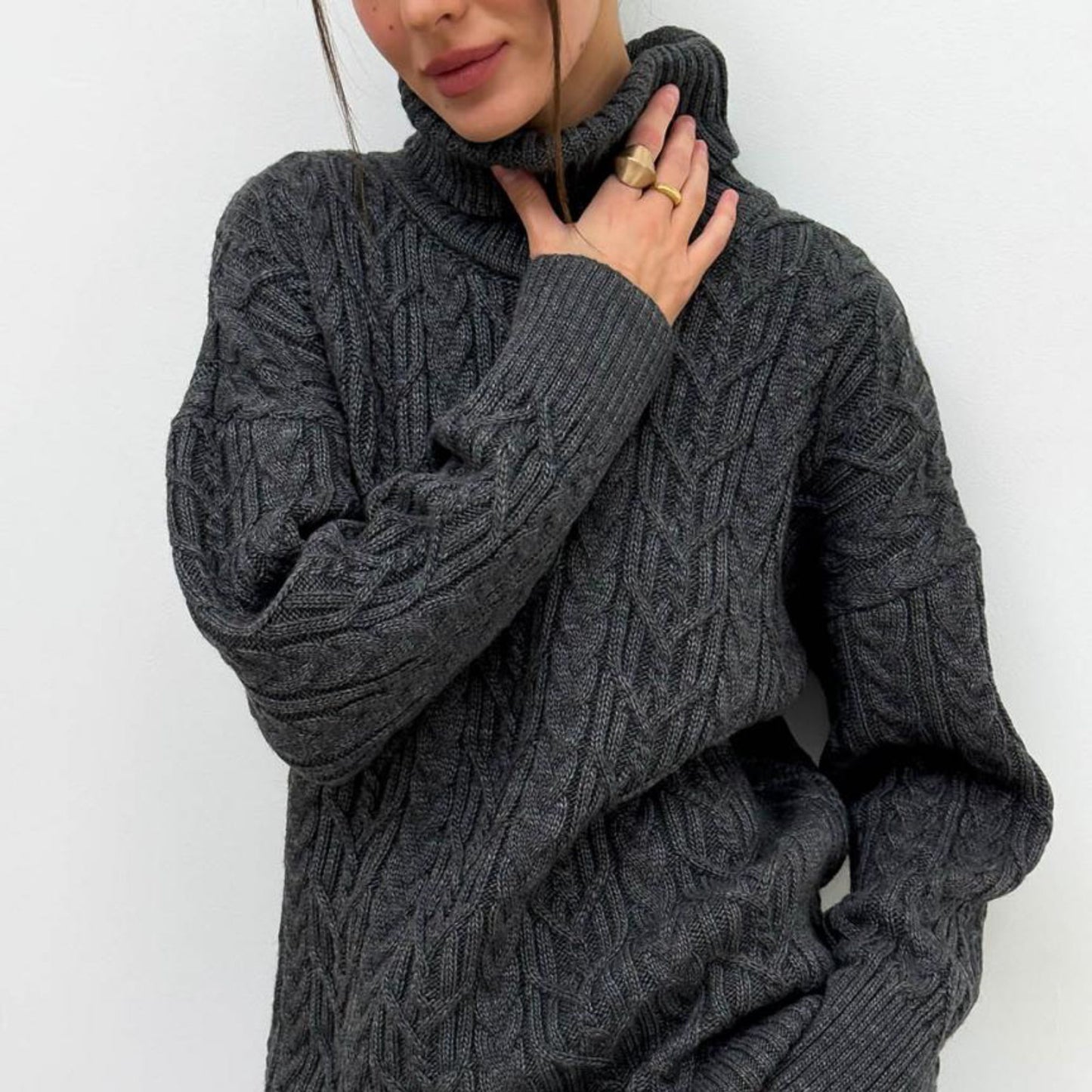 Gray Knitted Sweater - Olivia