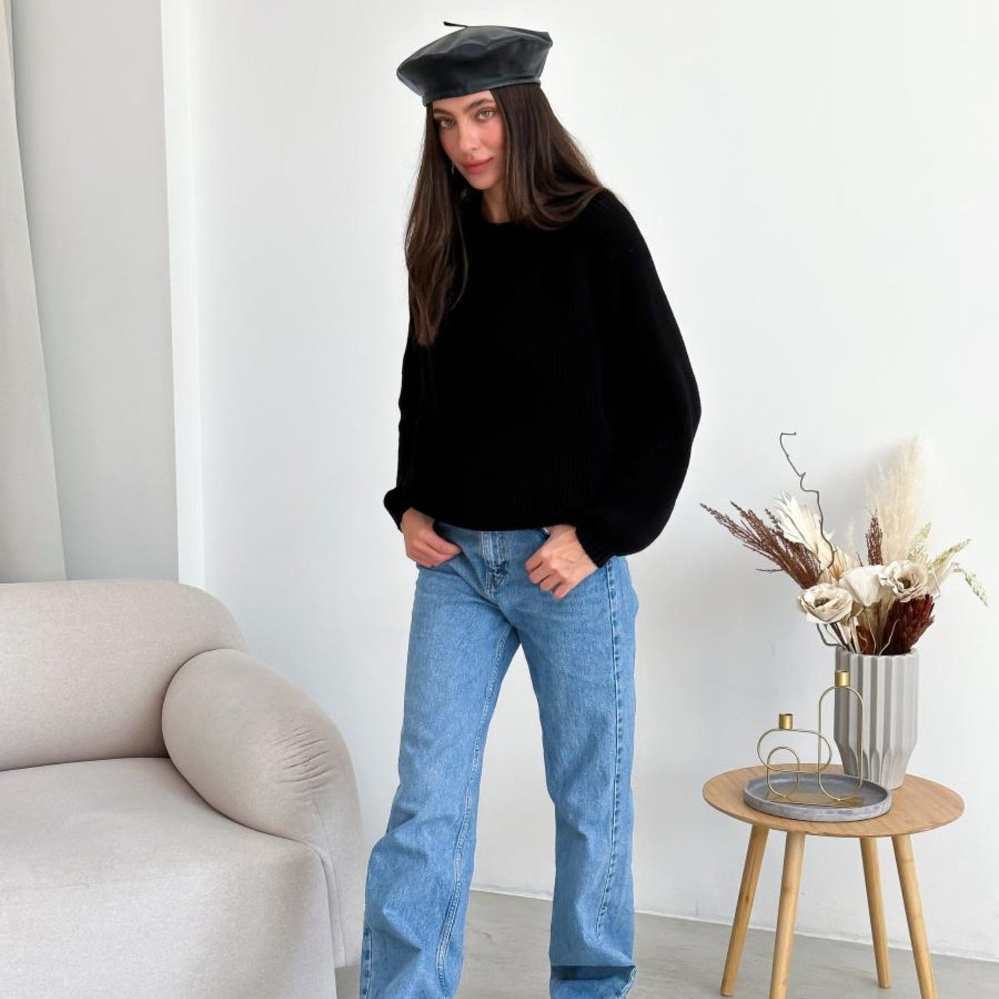 Black Knitted Sweater