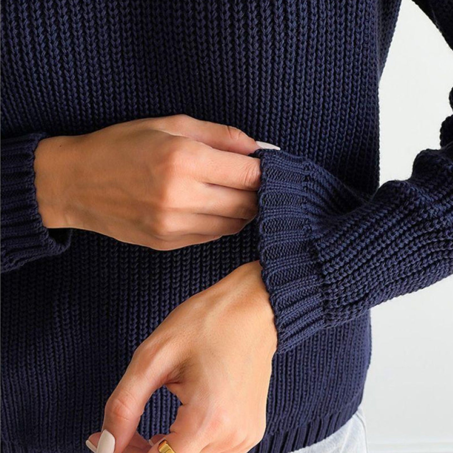 Navy Knitted Sweater