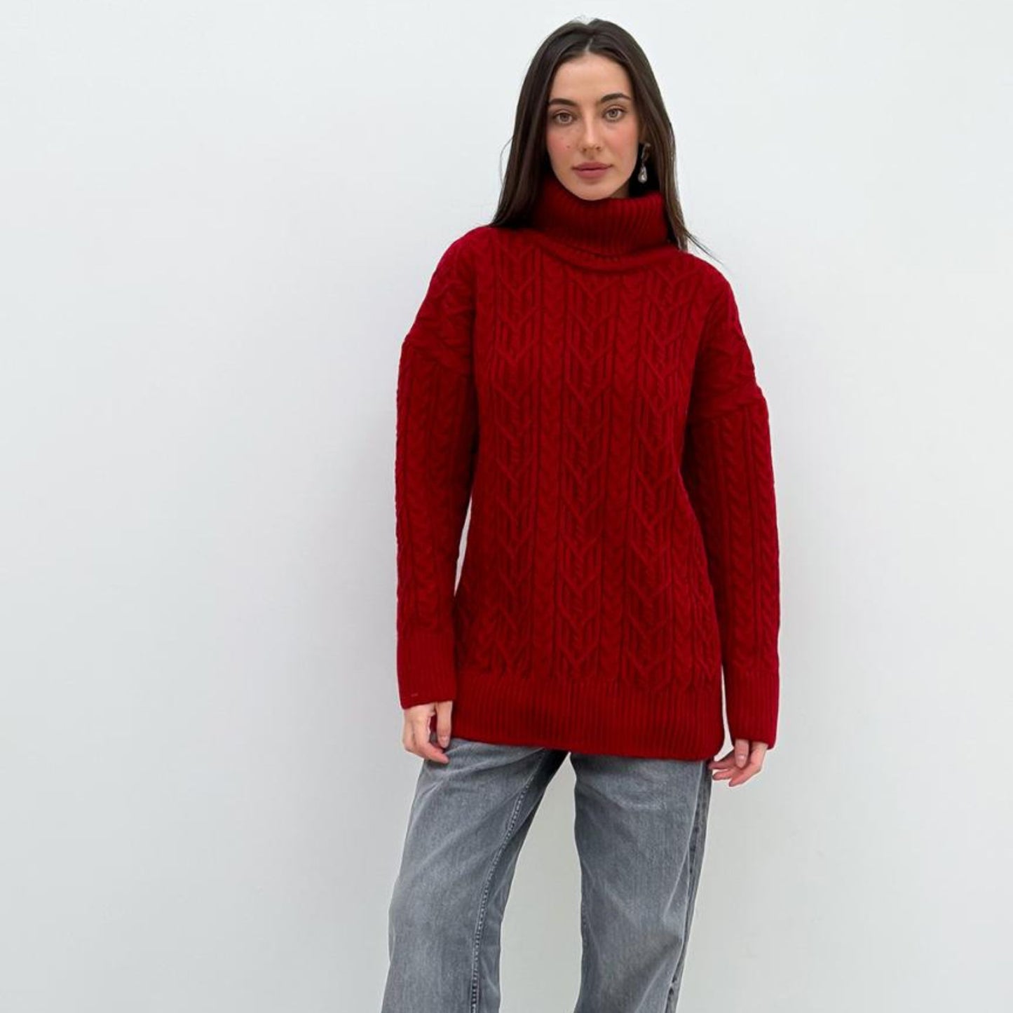 Red Knitted Sweater - Olivia