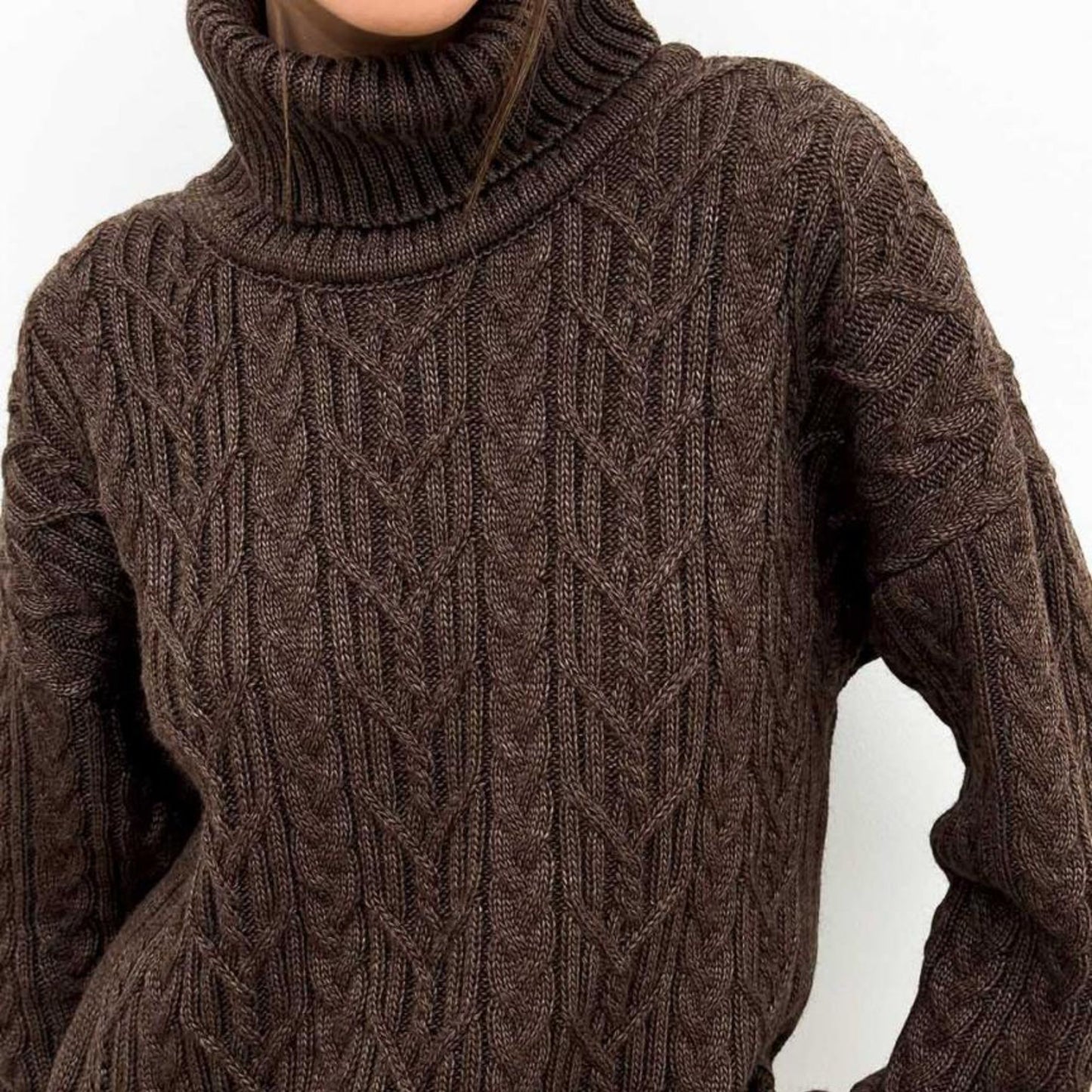 Brown Knitted Sweater - Olivia