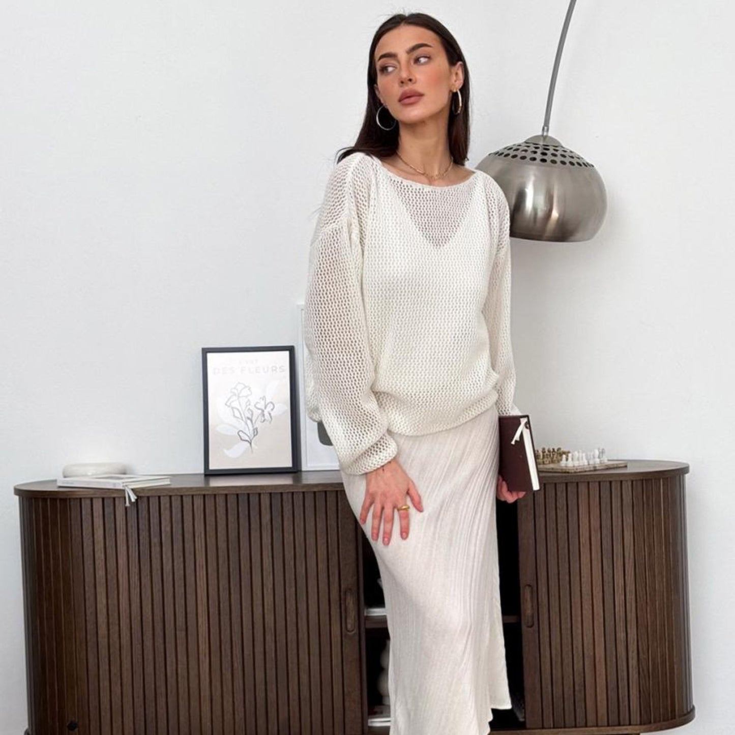 White Knitted Sweater - Soft