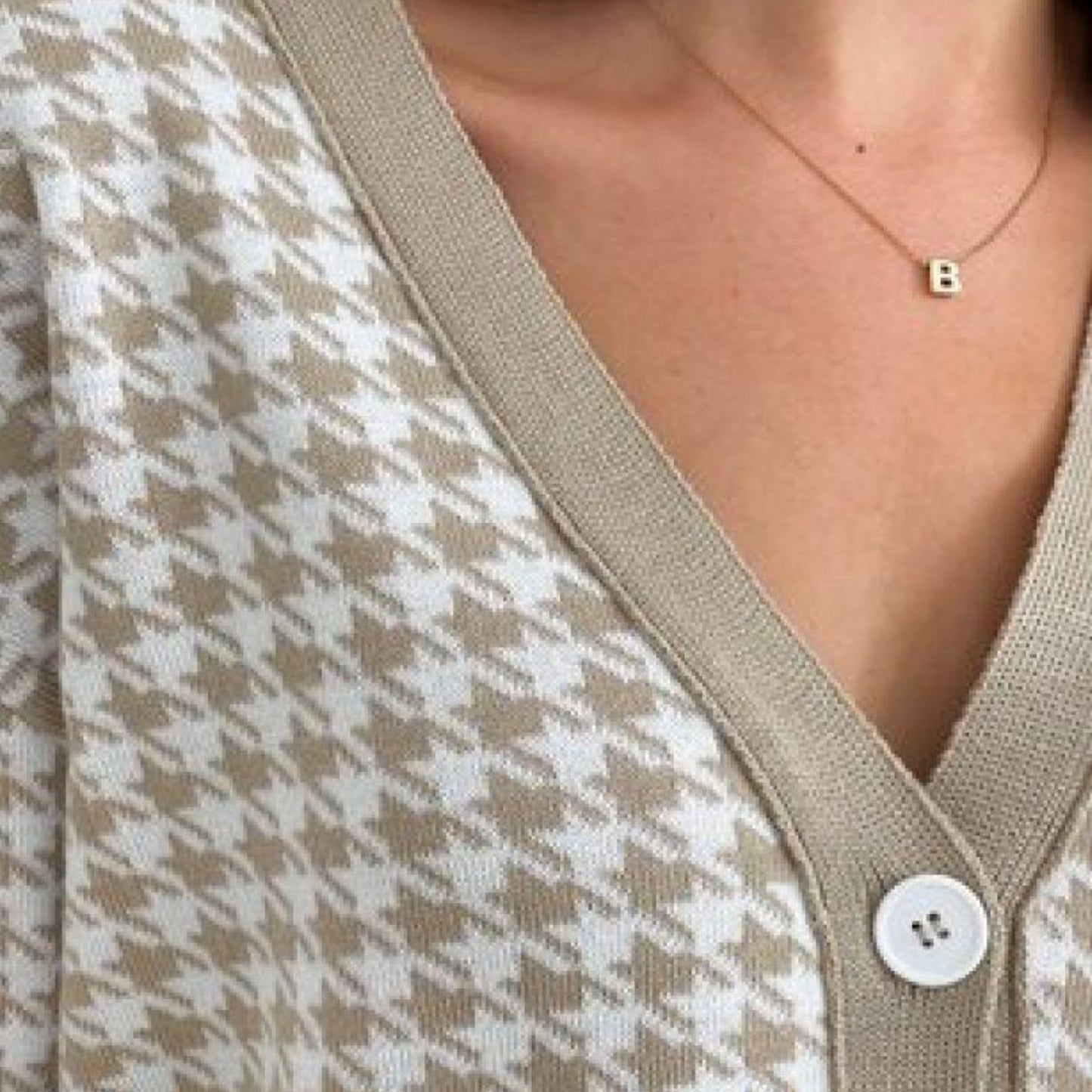 Beige Knitted Cardigan - Lapky