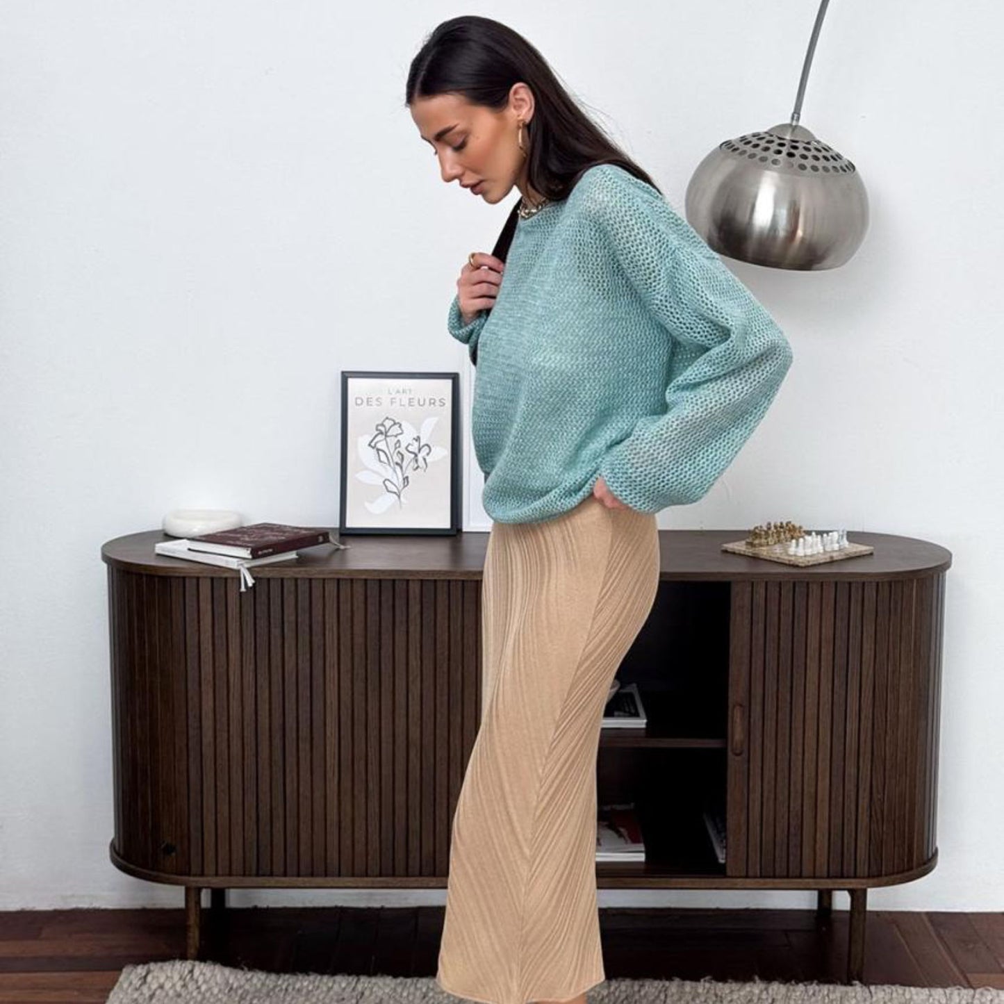 Turquoise Knitted Sweater - Soft