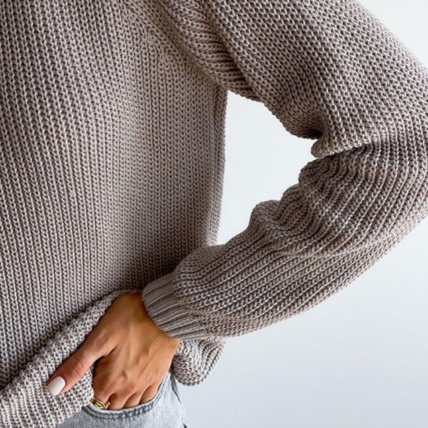 Gray Knitted Sweater