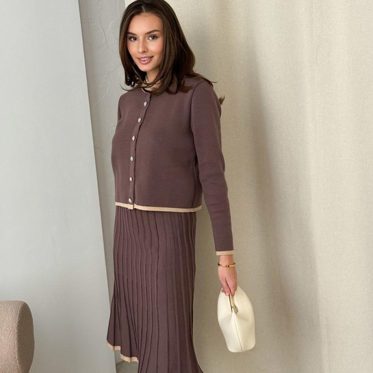 Brown Knitted Jacket – Gabriel