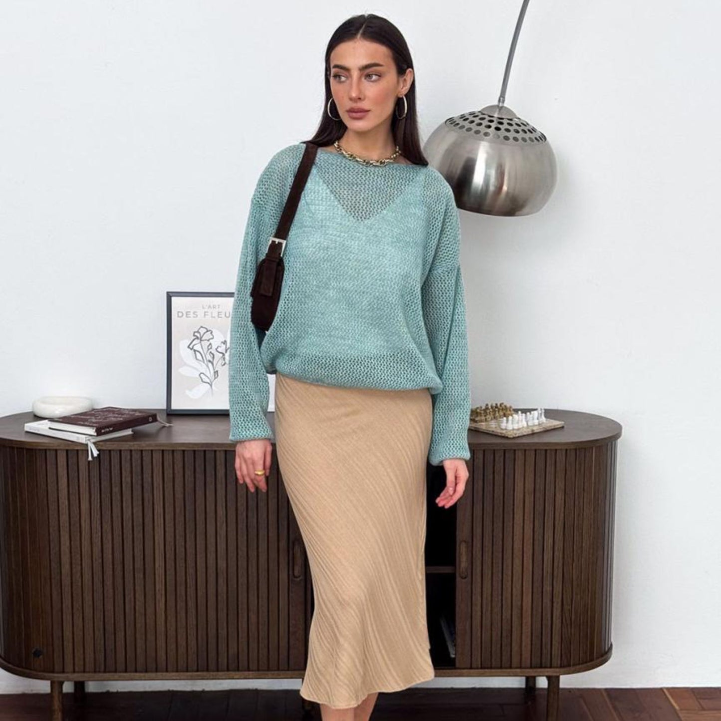 Turquoise Knitted Sweater - Soft