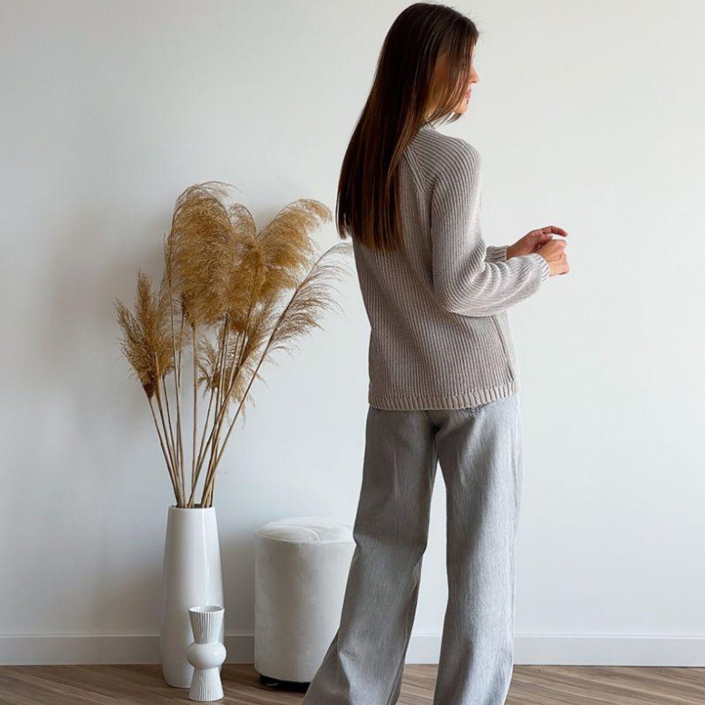 Gray Knitted Sweater