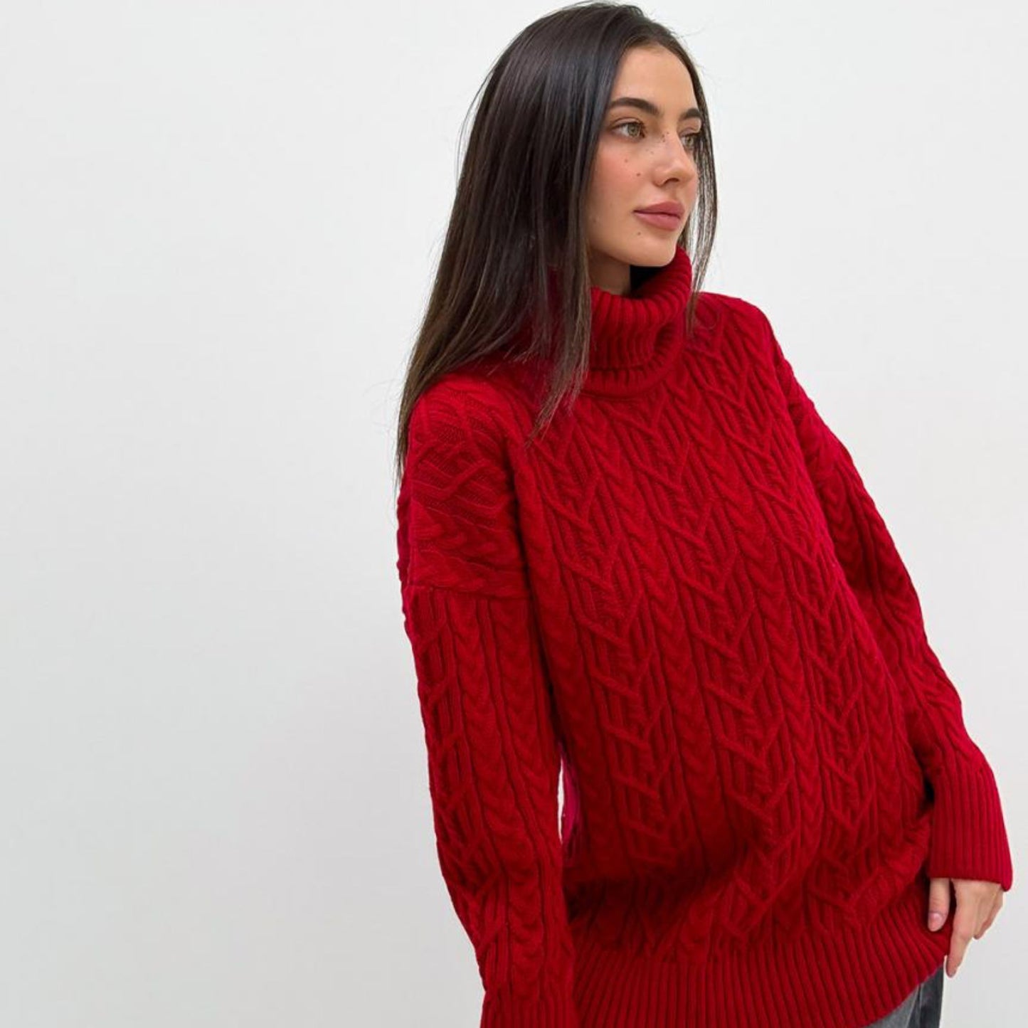 Red Knitted Sweater - Olivia