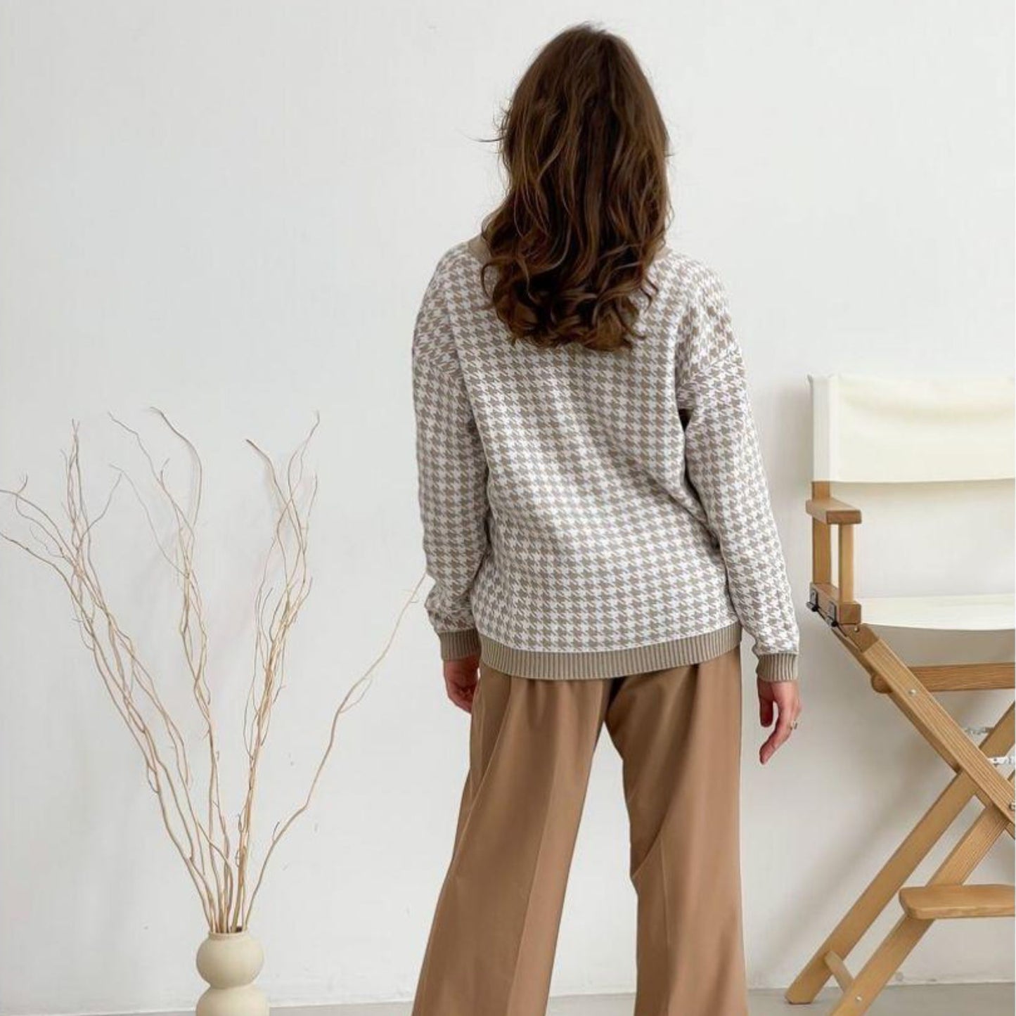 Beige Knitted Cardigan - Lapky