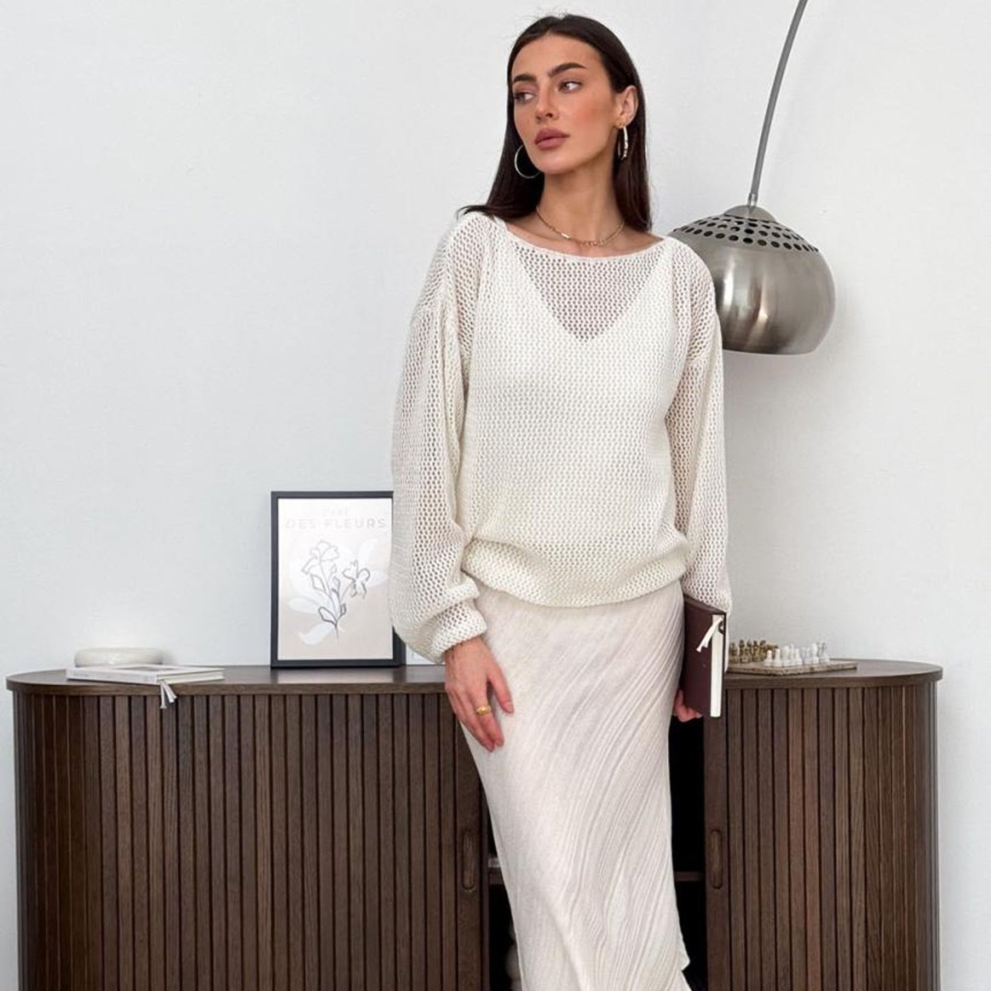 White Knitted Sweater - Soft