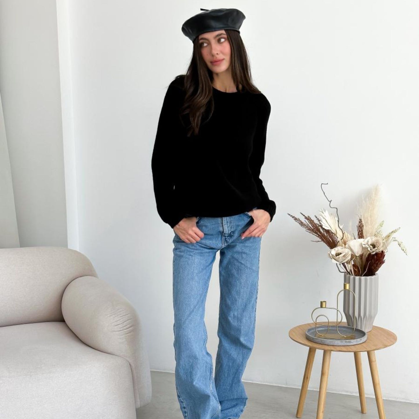 Black Knitted Sweater