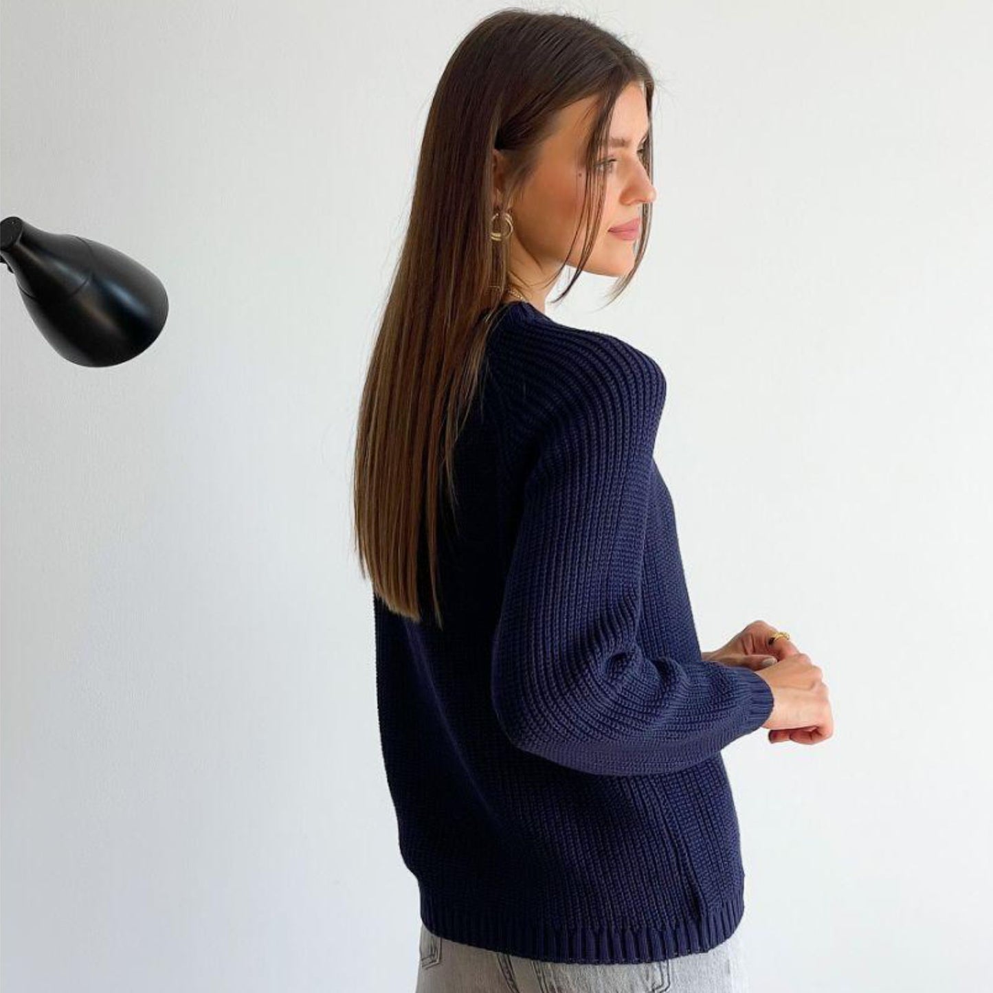 Navy Knitted Sweater