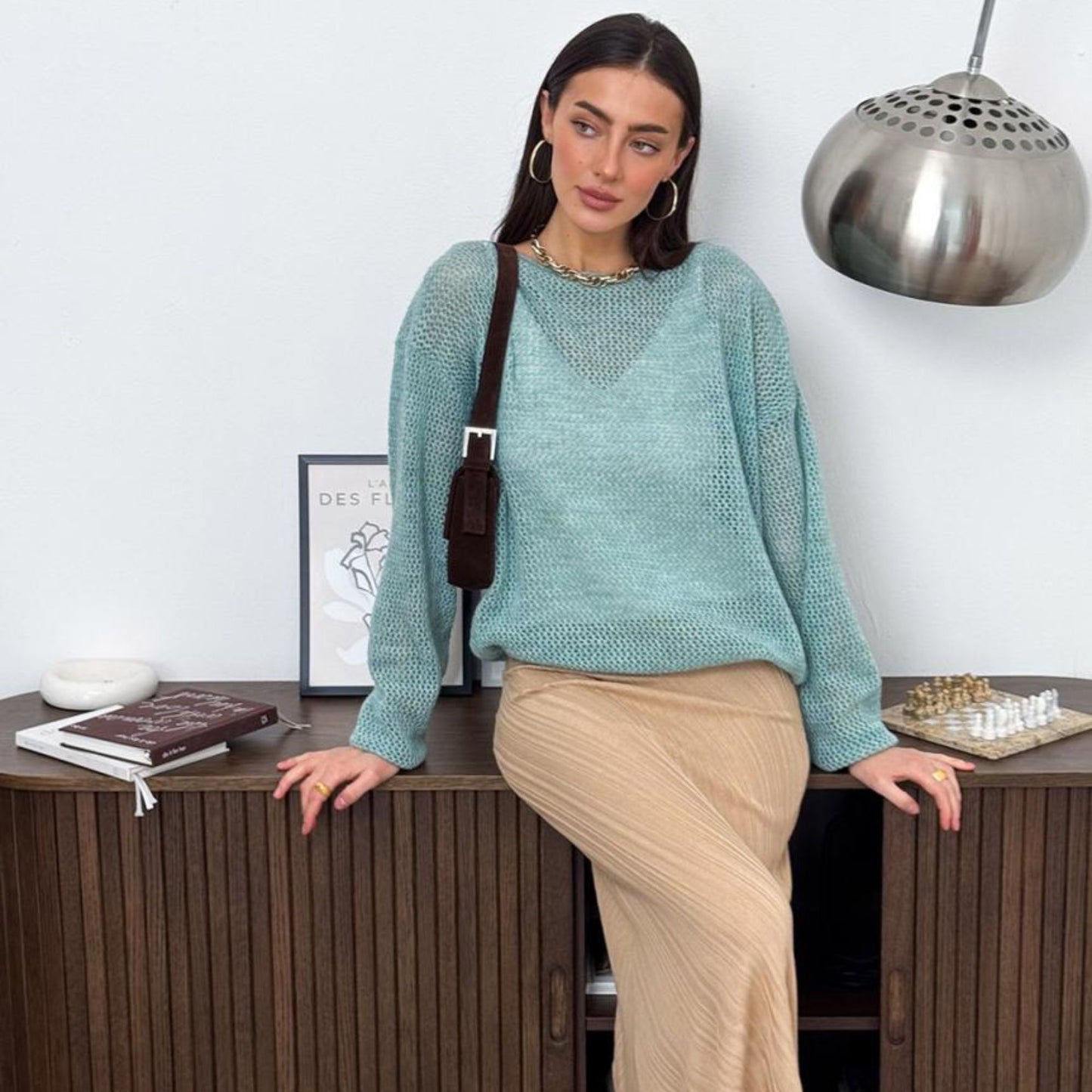 Turquoise Knitted Sweater - Soft