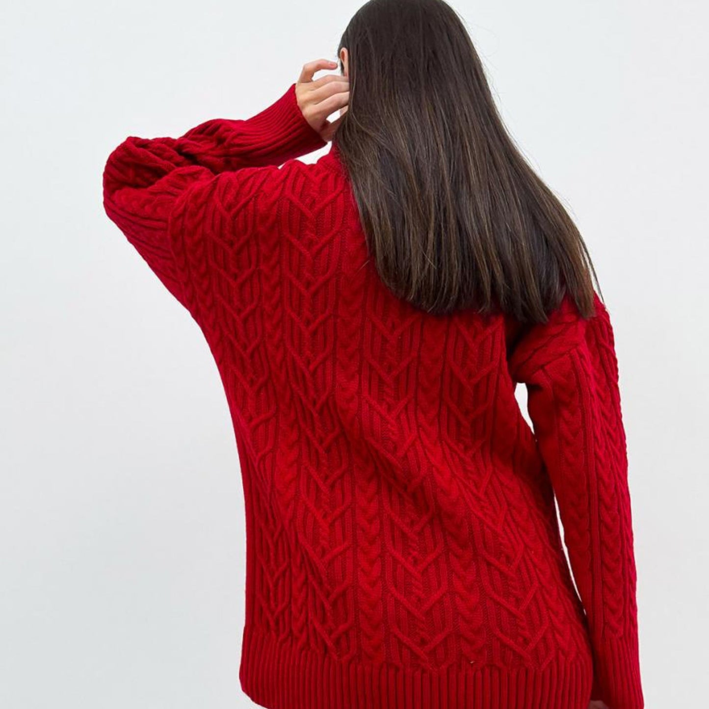 Red Knitted Sweater - Olivia