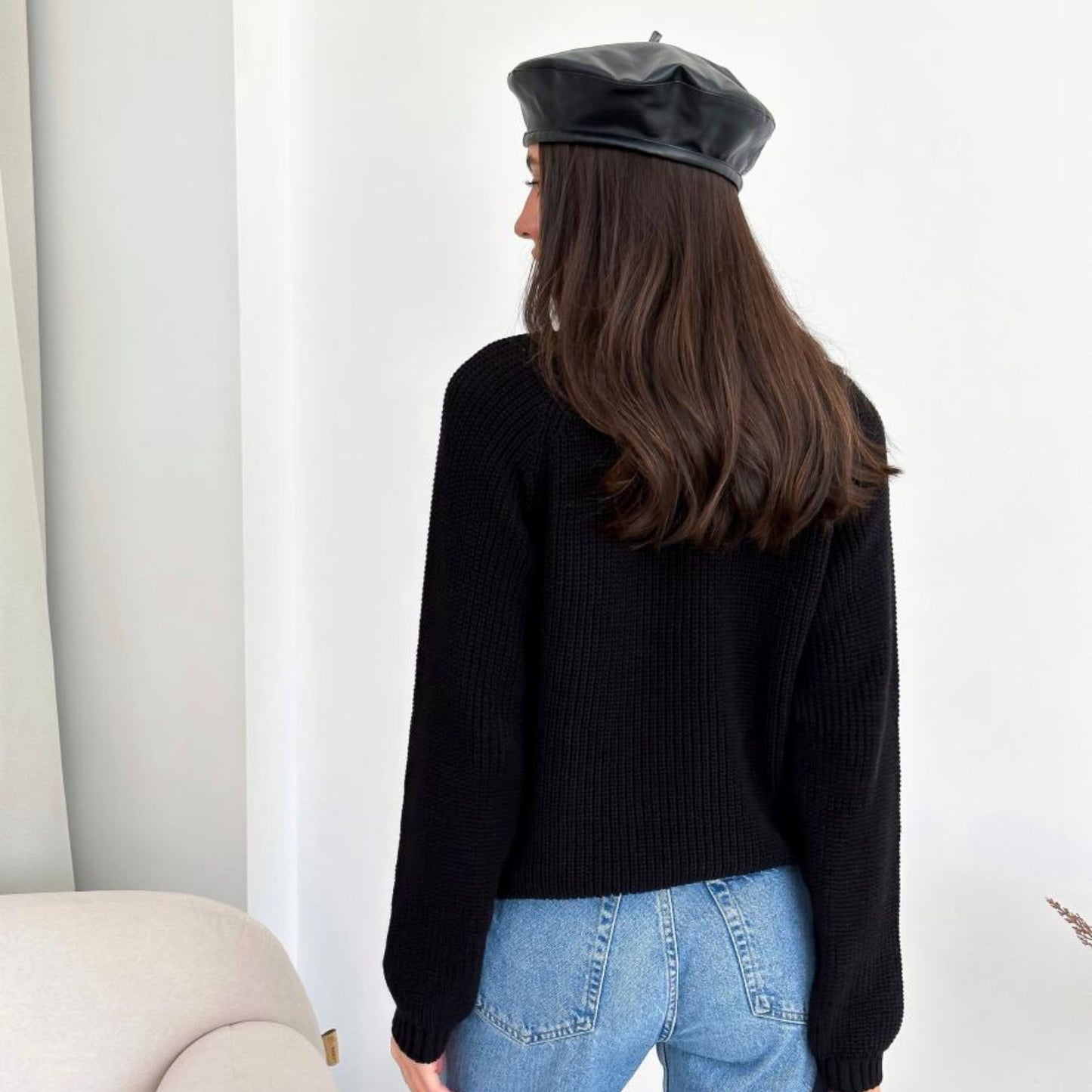 Black Knitted Sweater