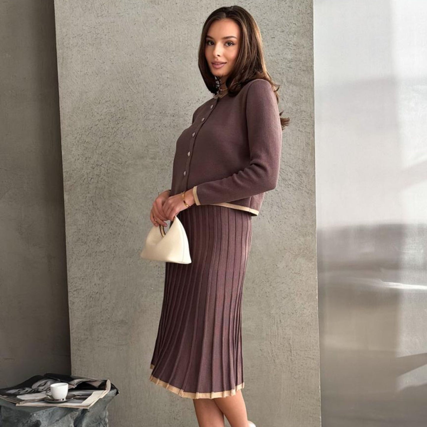 Brown Knitted Jacket – Gabriel