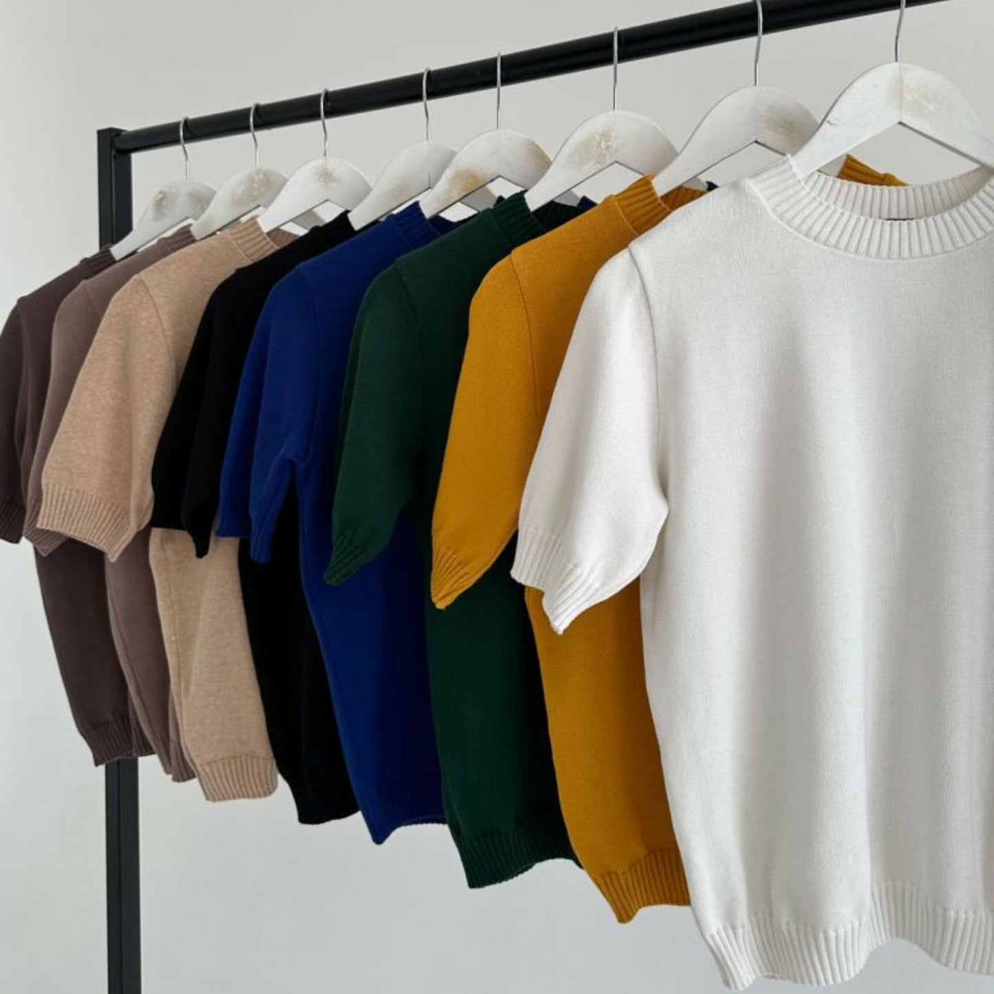 Handmade White Knitted T-Shirt