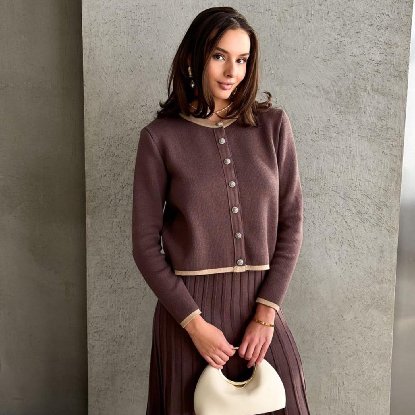 Brown Knitted Jacket – Gabriel