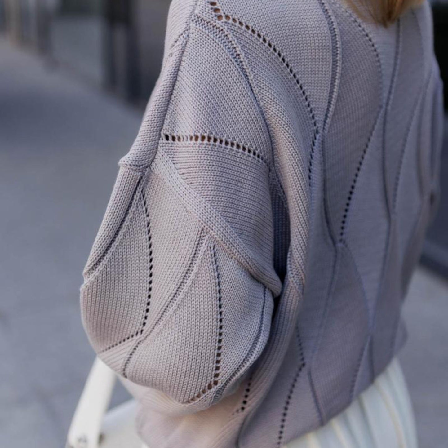 Gray Knitted Cardigan – Grace