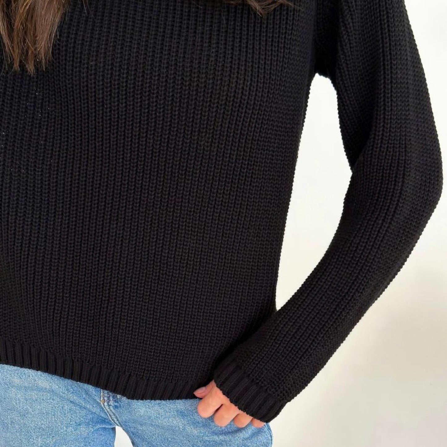Black Knitted Sweater