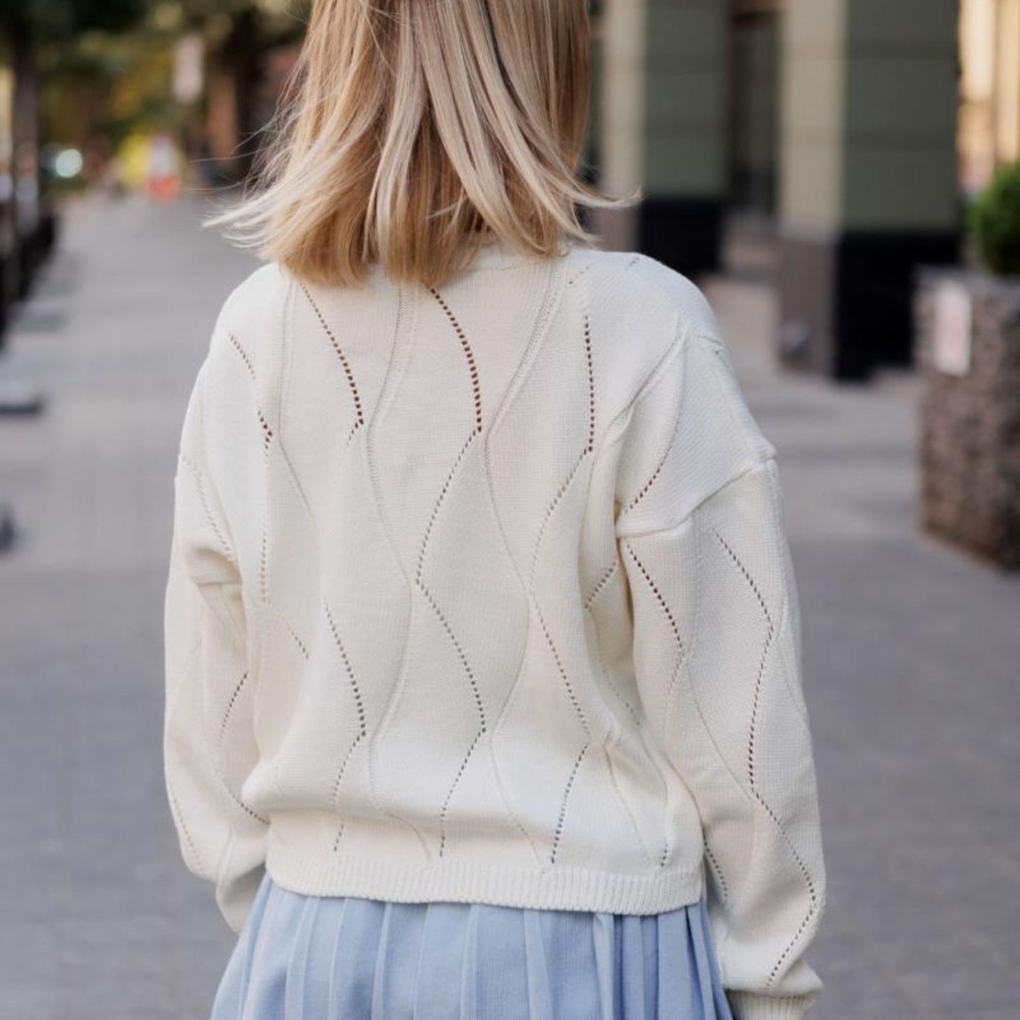 White Knitted Cardigan – Grace