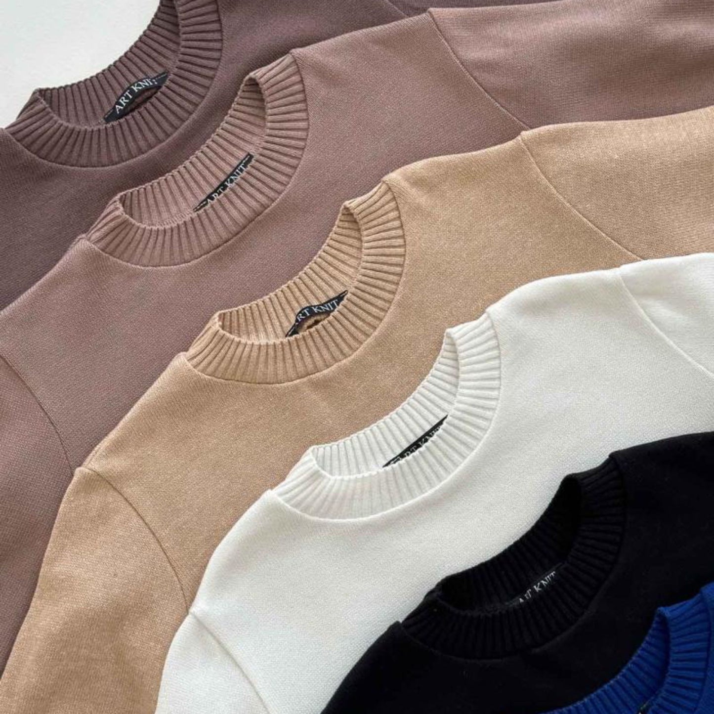 Handmade Beige Knitted T-Shirt