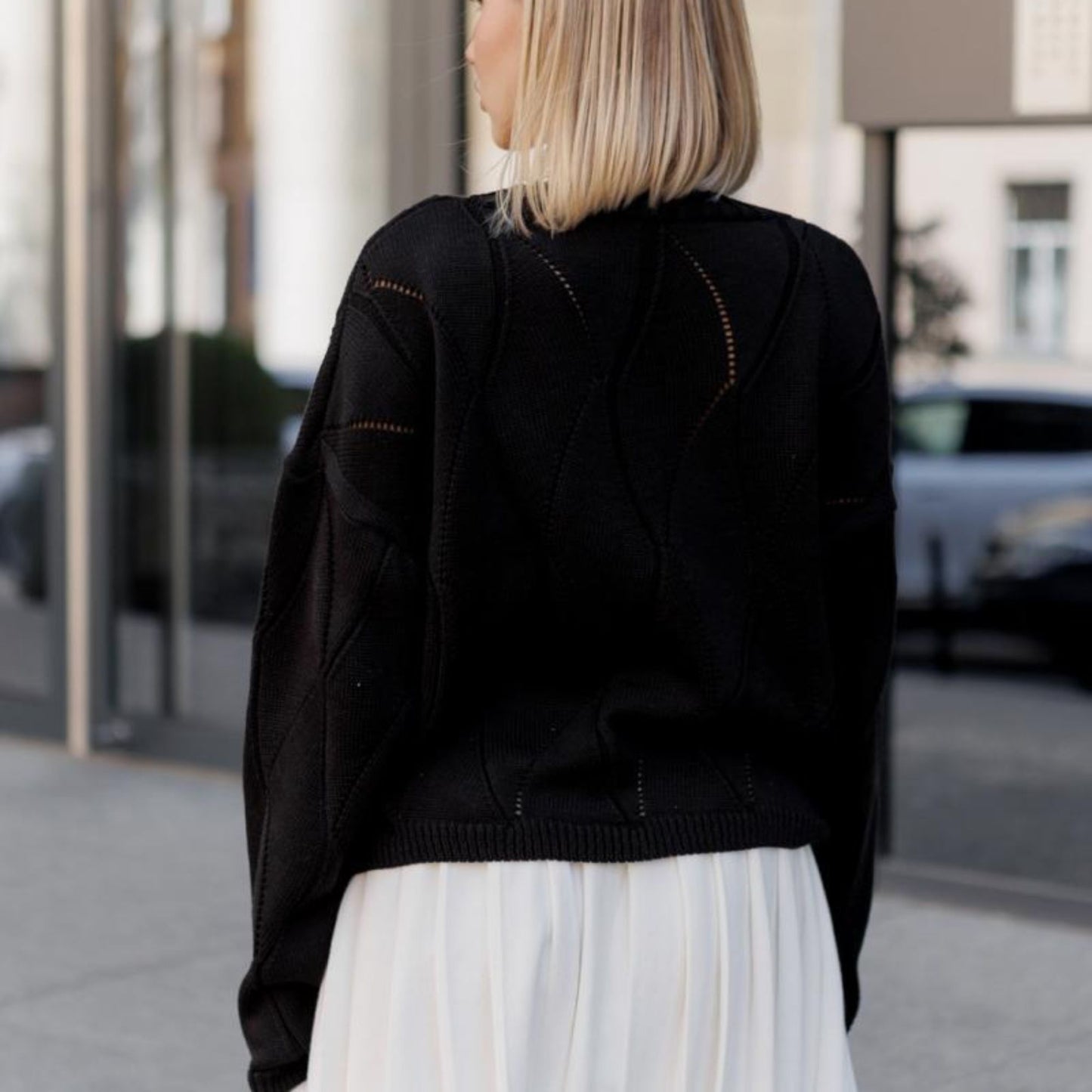 Black Knitted Cardigan – Grace
