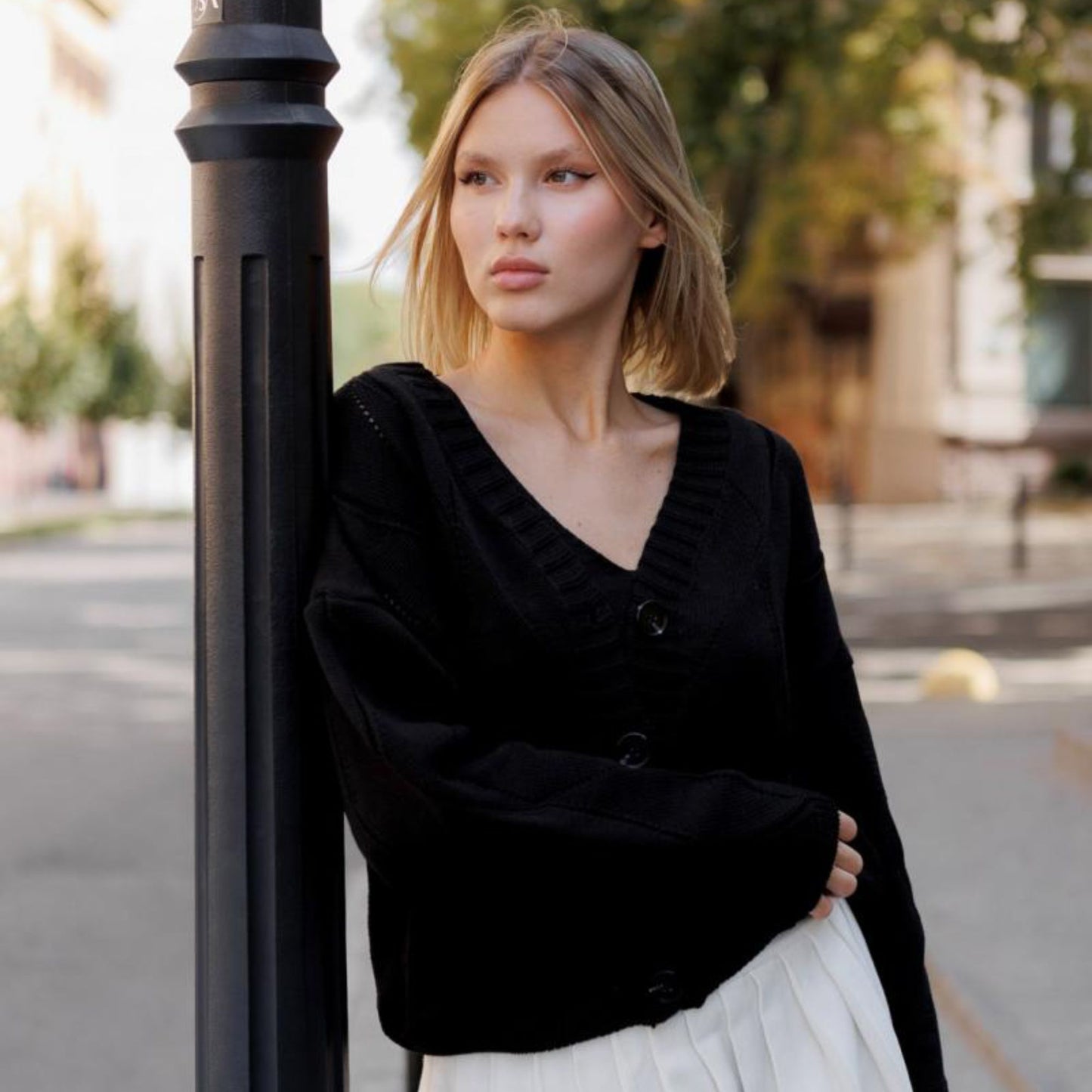 Black Knitted Cardigan – Grace